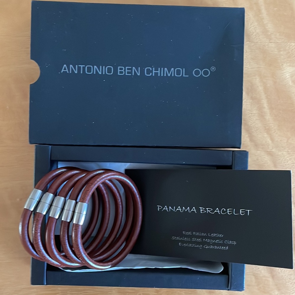Leather magnetic bracelets
